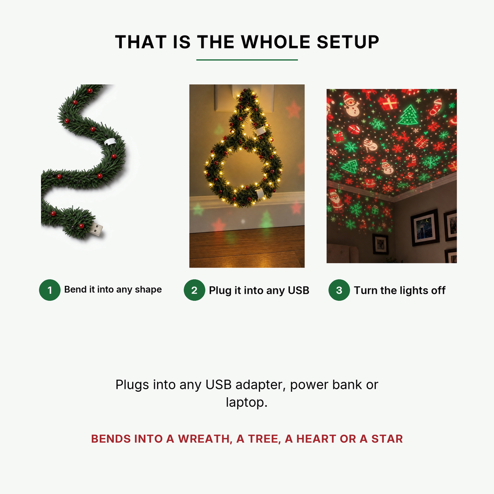 HollyGlow™ Christmas Projector